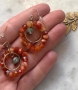 Carnelian Hoop Earrings - SALE