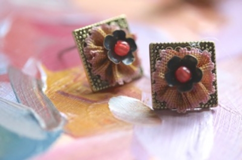 Paneled Bloom Studs - SALE