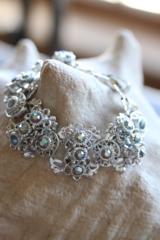 Exceptional Vintage Crystal Cuff