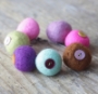 Colorful Felt Puff Bracelet