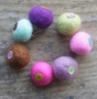 Colorful Felt Puff Bracelet