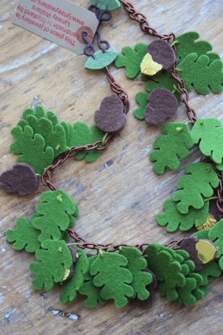 Acorn & Oak Leaves Necklace - SALE