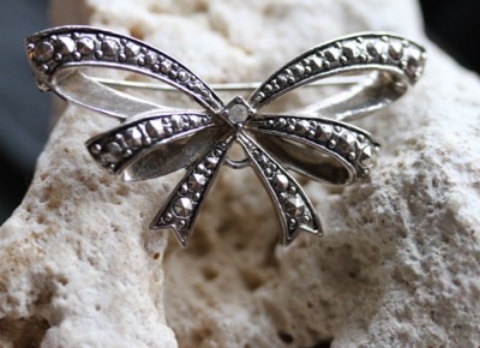 Vintage Signed Bow Brooch - SALE