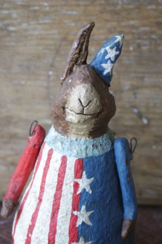 Patriotic Roly Poly Rabbit - HTF - SALE