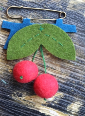 Admiral Blues Cherry Brooch