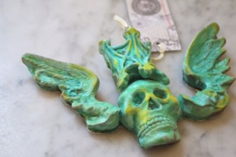 Verdigris Winged Skull - SALE