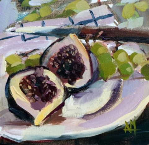 Figs and Grapes – 6x6