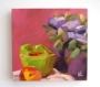 Bowl of Fruit and Lisianthus - 10x10