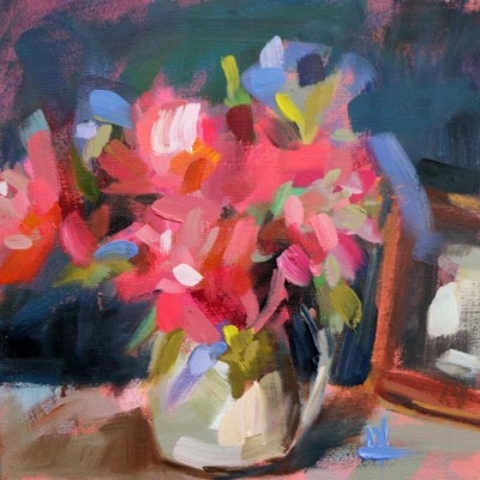 Blooms in Pitcher – 12x12