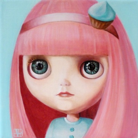 Thinking of Cupcakes Blythe - 8x8 - SALE by Amelia Jastrzębska