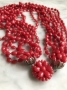 Ruby Seed Bead Necklace - SALE