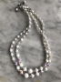 Iridescent & Milk Glass Duet Strand - SALE