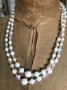 Iridescent & Milk Glass Duet Strand - SALE