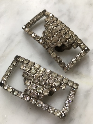 Vintage Antique Rhinestone Clips - SALE