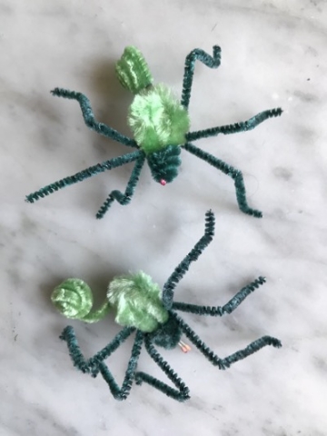 Vintage Chenille Spider – Green