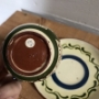 check Coloured Cockerel Aller Teacup & Saucer