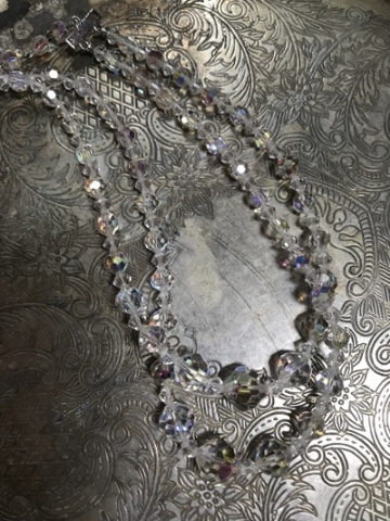 Fine Crystal Duet Vintage Necklace - SALE