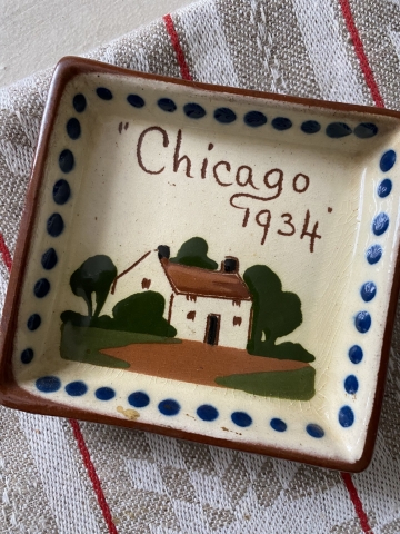 Cottage - Souvenir Dish - Chicago World Fair 1934