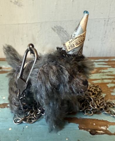 Picture of Cinder - ooak Party Pup NECKLACE by Letty Worley  