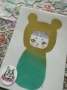 Picture of Camille Sweet Teddy  "Golden Thoughts" - original art illustration by Cor - M for Monkey 