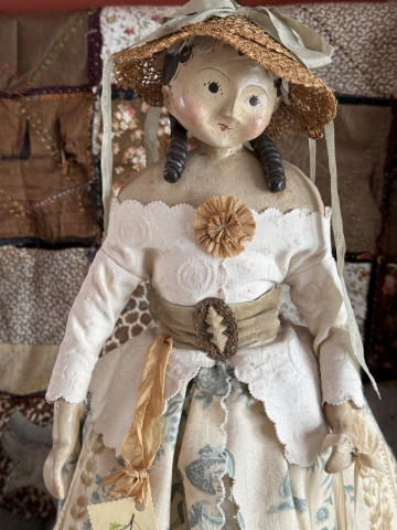 Picture of Eloise & Her Blue Bird OOAK Set - 24" by Nicol Sayre Folk Dolls
