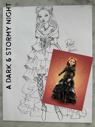 Picture of "A Dark and Stormy Night - Amber Stanhope" - Original Ellowyne Art - by Robert Tonner  