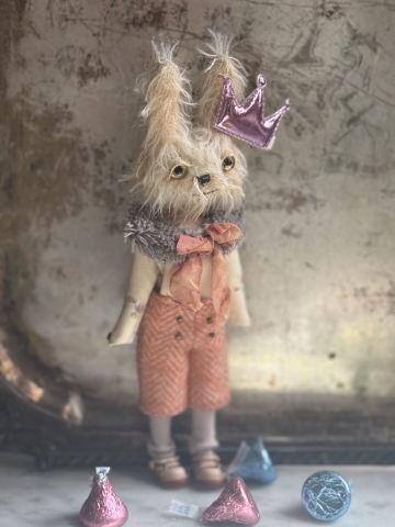 Picture of MIDDIE Bunny Blythe "Kip" - wearing Pumpkinbelle ooak by Letty Worley 