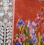 Picture of Penstemon Floral on Copper – 5x5 - by Angela Moulton 