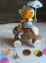 Picture of Hops & Waddles Pulltoy Set - ooak by Jody Battaglia of FunTown