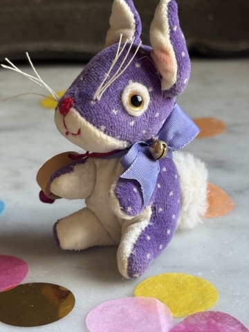 Picture of Bun Bun Dotty   - OOAK wee toy by Jody Battaglia 