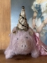 Picture of "Porcine Party Girl " - ooak soft sculpture piggy  by Letty Worley 