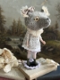 Picture of Teddy Blythe "Clarice Grey" - ooak by Letty Worley wearing Moshi Moshi and more...