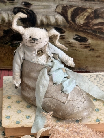 Picture of "Rupert Tumbleton" ooak art bunny by Ingrid Schmid of Bears N Co