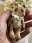 Picture of KitKat - ooak mini art toy by Olesya of Amici & Orsetti