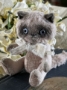 Picture of Allie Cat - ooak mini art toy by Olesya of Amici & Orsetti