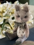 Picture of Bentley Bunny - ooak mini art toy by Olesya of Amici & Orsetti