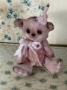 Picture of Party Boy Pink - ooak mini art toy by Olesya of Amici & Orsetti