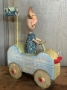Picture of "In a Small Blue Car"-  ooak Sculpture by Julie Arkell 