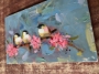 Picture of Three Chickadees & Cherry Blossoms by Angela Moulton -  13x21 - SALE 