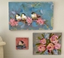 Picture of Pinks & Blue Floral  by Angela Moulton -  11x14  - SALE 